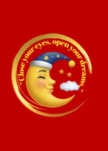 „Lună zâmbitoare cu bonetă de noapte – Dreamora, colecția viselor Danaxa44 Creation”