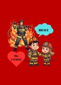Ilustrație cu pompieri curajoși – colecția Valoris Danaxa44 Creation