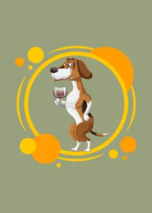 Câine stil urban, ilustrat artistic, parte din colecția Urban Zoo Danaxa44 Creation