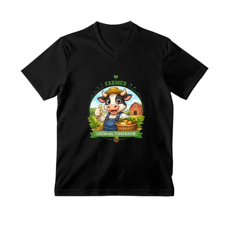 Tricou Farmer cu văcuță fermier – Growing Tomorrow, colecția VALORIS