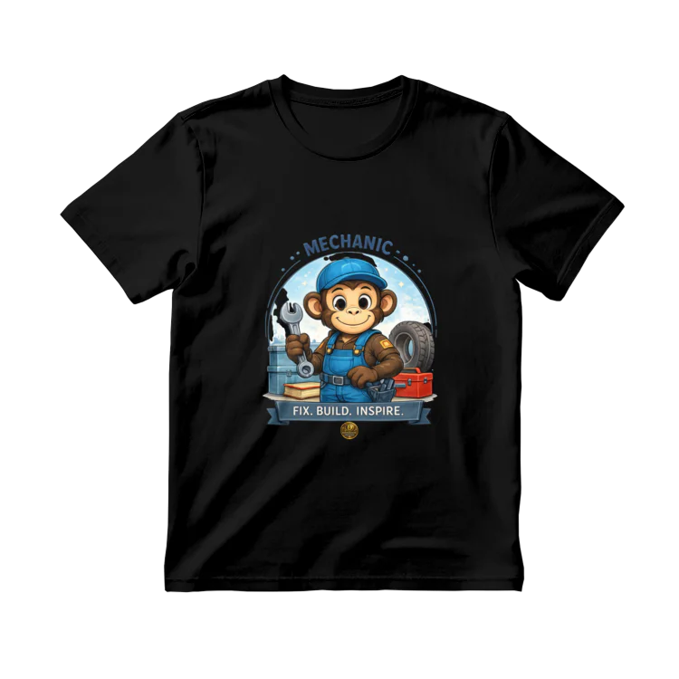 Tricou Mechanic cu maimuță mecanic – Fix Build Inspire, colecția VALORIS